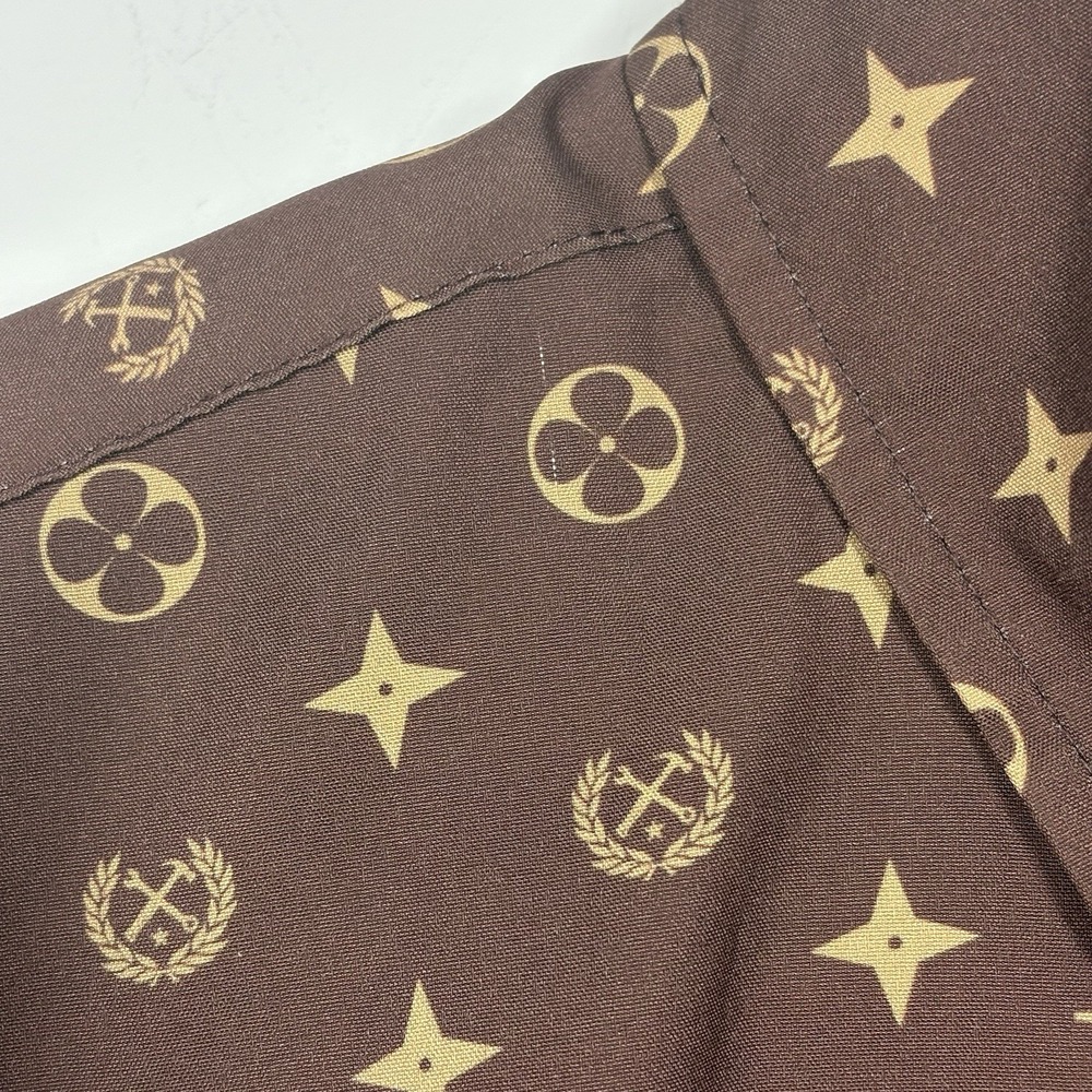 Dixxon Flannel Company The Bougie Mens XS Brown Gold AOP Performance Button Down - Picture 6 of 12